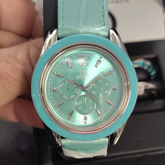 Hot in Hollywood Blue Silver Chronograph Watch Set - Picture 5 of 6